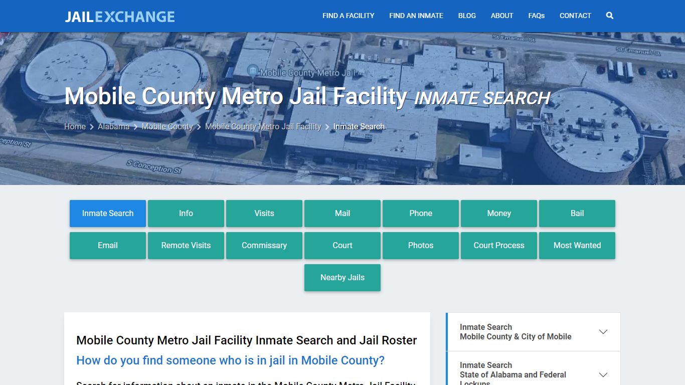 Inmate Search: Roster & Mugshots - Mobile County Metro Jail Facility, AL